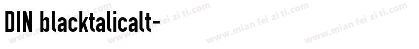 DIN blacktalicalt字体转换